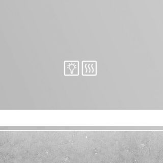 Зеркало с встроенным светильником, сенсорным выключателем и подогревом  12W, 220-240V  SPC-GRT-800-800-LED-TCH-WARM